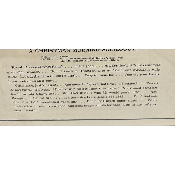 Magazine Advertisement Guest Telling You to Use Ivory Soap Christmas Morning - Picture 4 of 4